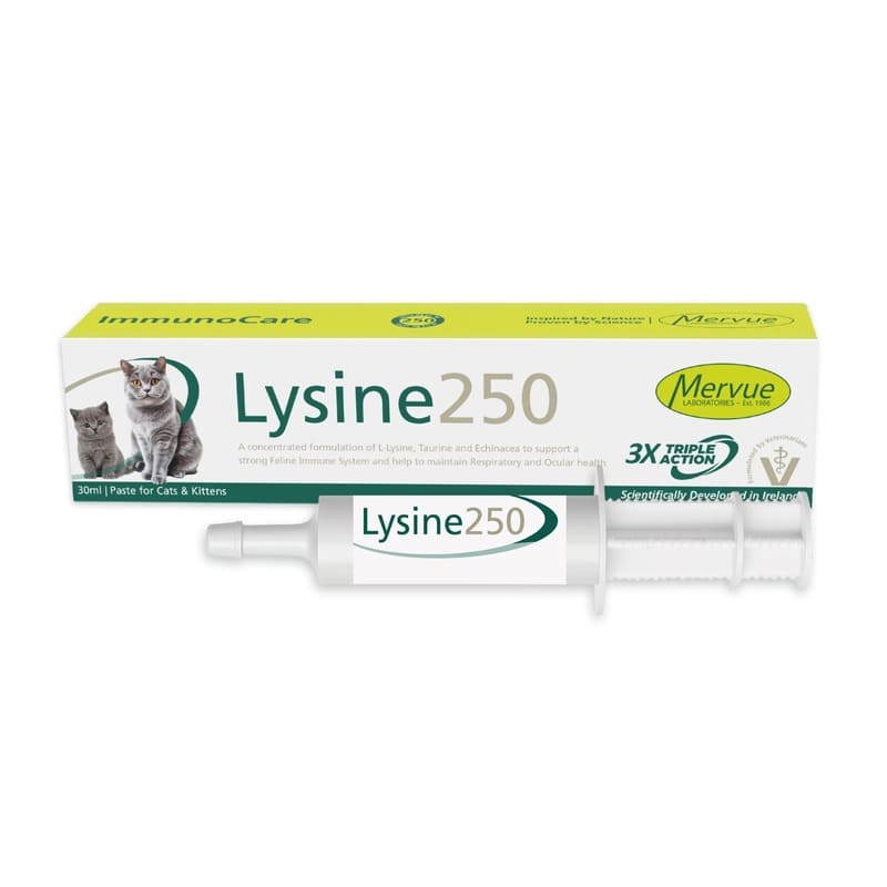 MERVUE LYSINE 250 papildbarība kaķiem, kaķēniem Imunitāte 30ml
